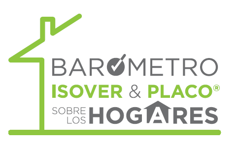 Logo barometro isover placo sobre los hogares 33153